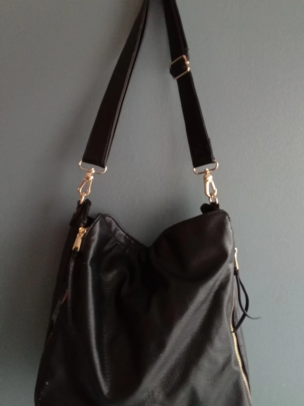 Juicy Couture Black Shoulder Hobo with Gold‎ Hardware